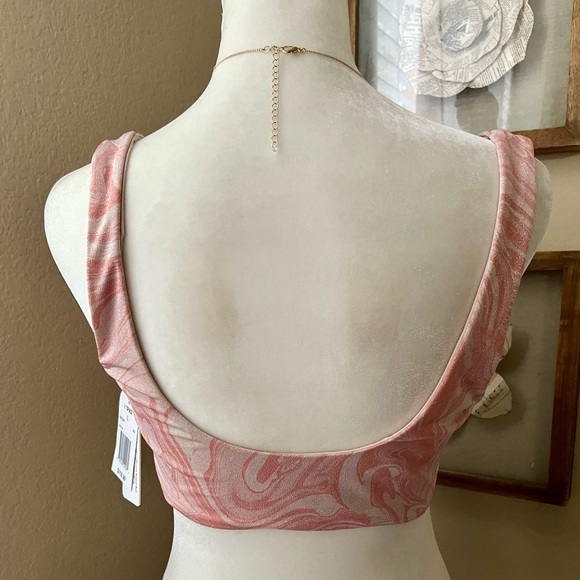 L*Space Beautiful Shimmer Bikini Top Removable Pads SZ Large MSRP $110 NWT LUX - Picture 5 of 12